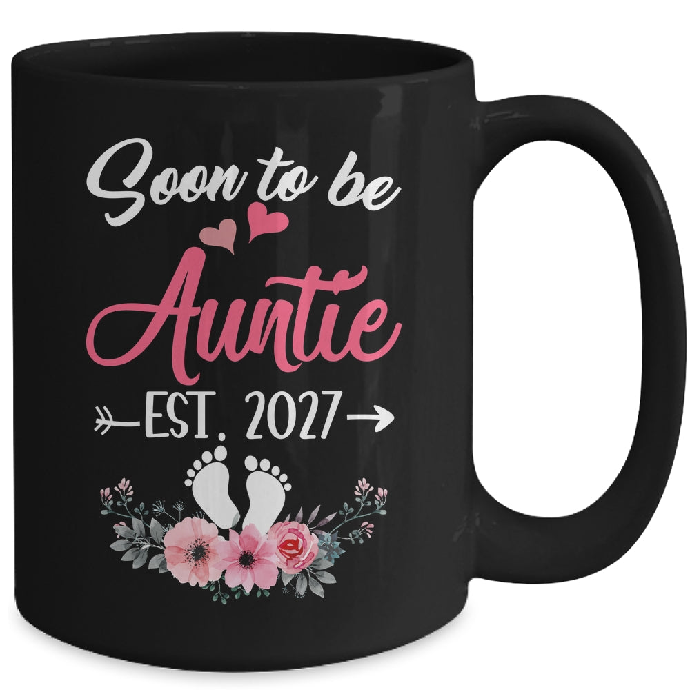 Soon To Be Auntie Est 2027 Mothers Day First Time Auntie Mug | teecentury
