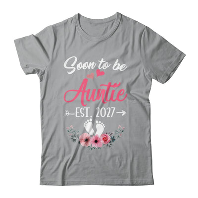 Soon To Be Auntie Est 2027 Mothers Day First Time Auntie Shirt & Tank Top | teecentury
