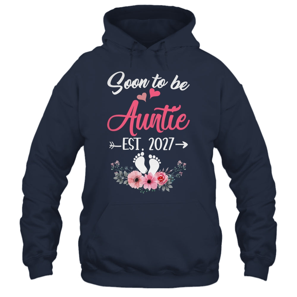 Soon To Be Auntie Est 2027 Mothers Day First Time Auntie Shirt & Tank Top | teecentury
