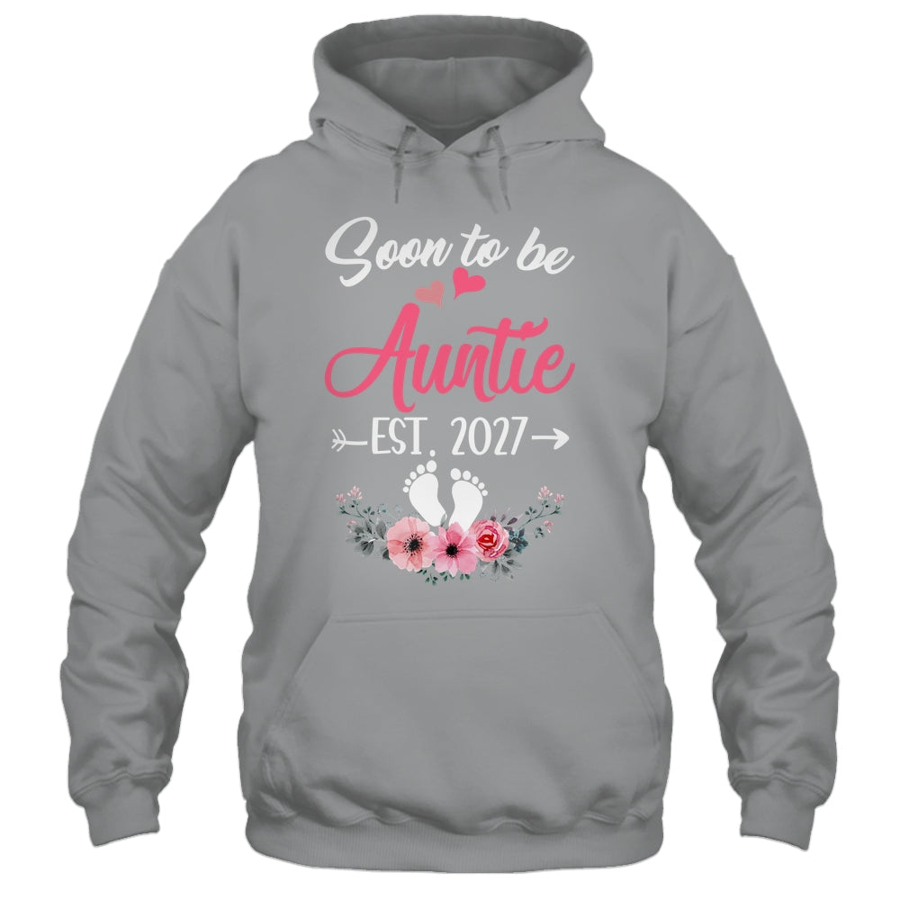 Soon To Be Auntie Est 2027 Mothers Day First Time Auntie Shirt & Tank Top | teecentury