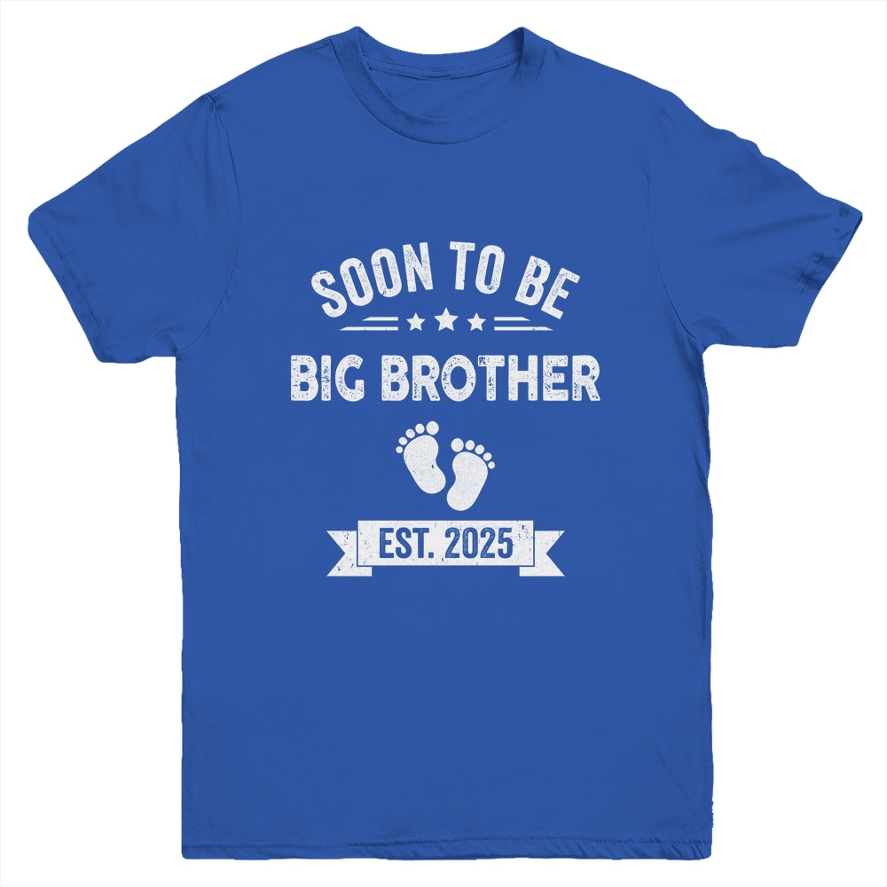 Soon To Be Big Brother 2025 New First Time Brother Youth Shirt | teecentury