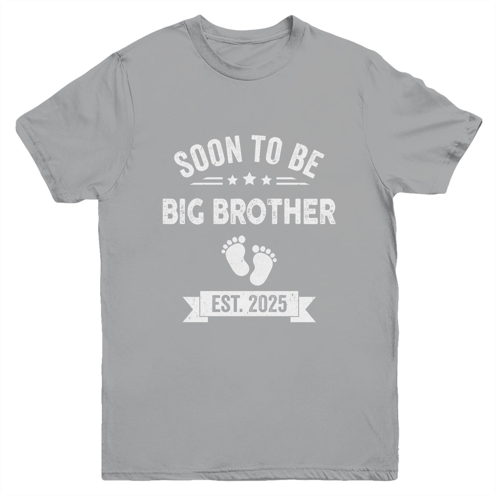 Soon To Be Big Brother 2025 New First Time Brother Youth Shirt | teecentury