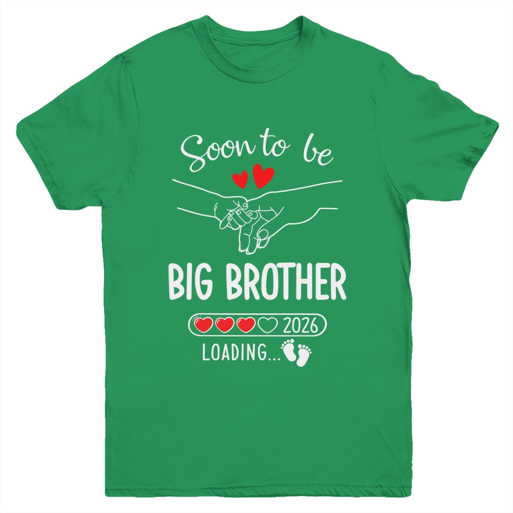 Soon To Be Big Brother 2026 Loading Pregnancy Announcement Brother Youth Shirt | teecentury