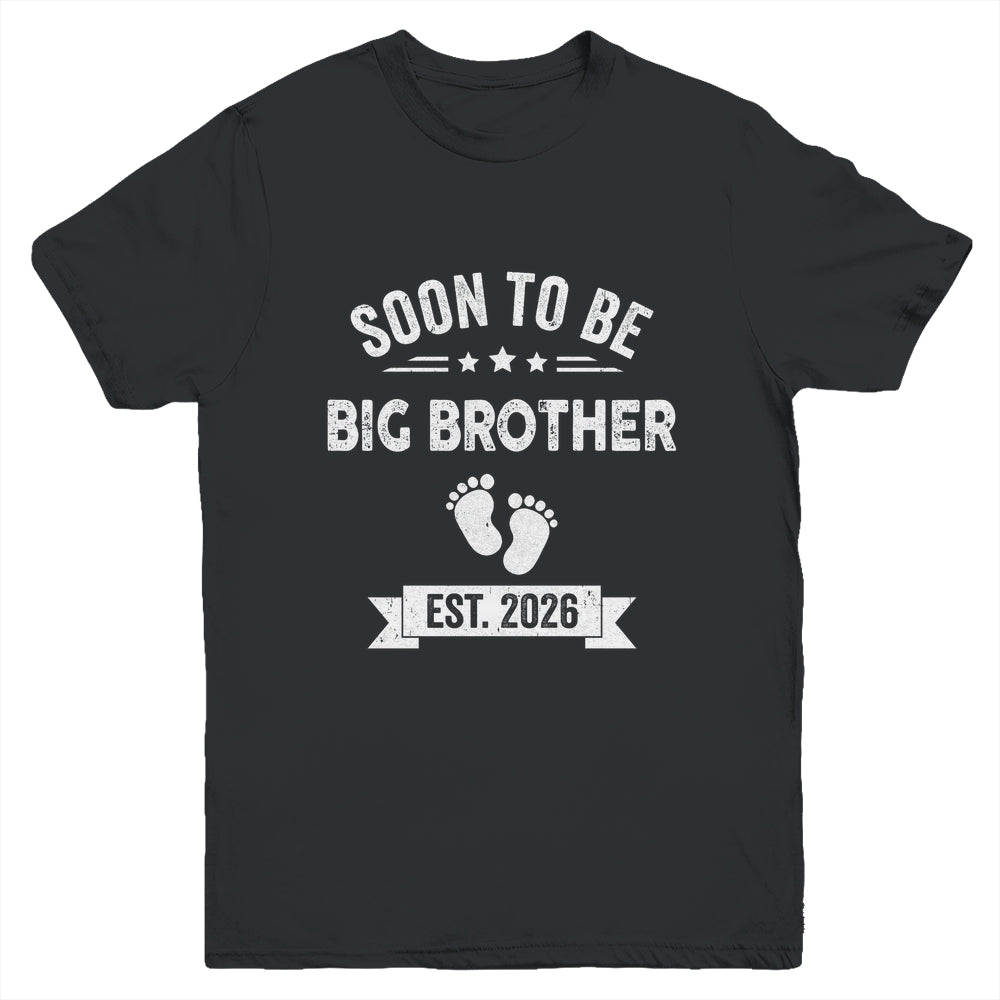 Soon To Be Big Brother 2026 New First Time Brother Youth Shirt | teecentury