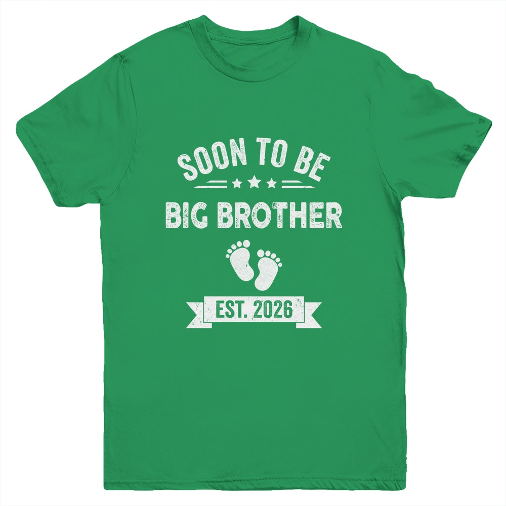 Soon To Be Big Brother 2026 New First Time Brother Youth Shirt | teecentury