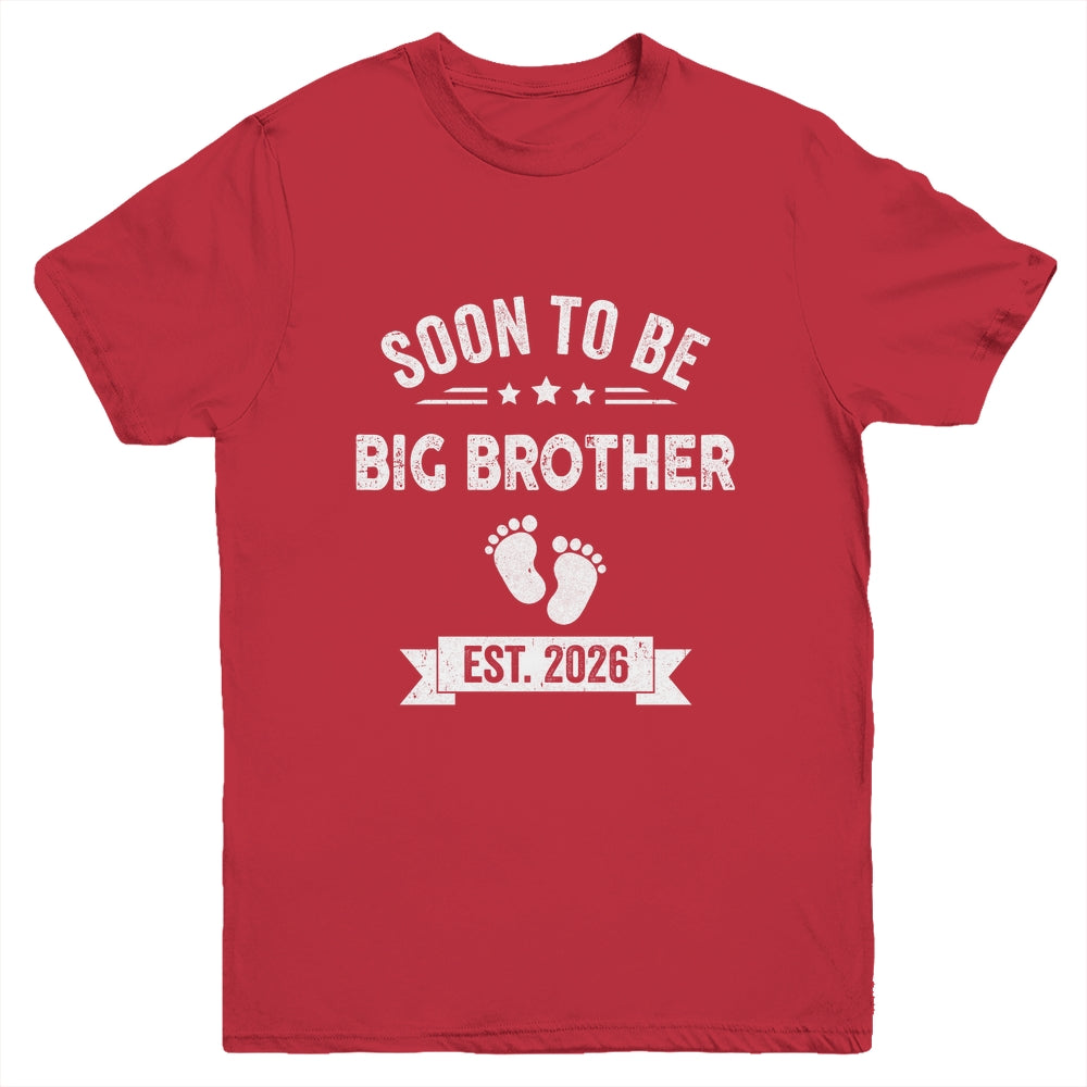 Soon To Be Big Brother 2026 New First Time Brother Youth Shirt | teecentury