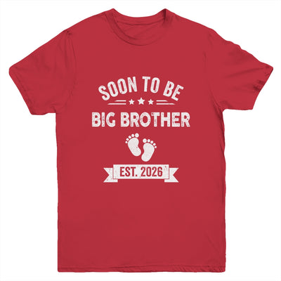 Soon To Be Big Brother 2026 New First Time Brother Youth Shirt | teecentury