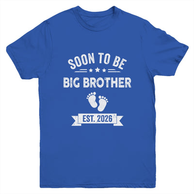 Soon To Be Big Brother 2026 New First Time Brother Youth Shirt | teecentury