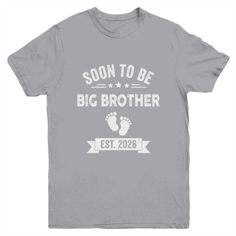 Soon To Be Big Brother 2026 New First Time Brother Youth Shirt | teecentury