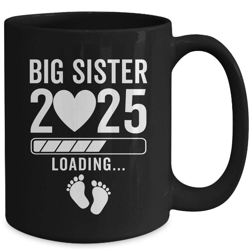 Soon To Be Big Sister 2025 Pregnancy Announcement Loading Mug | teecentury
