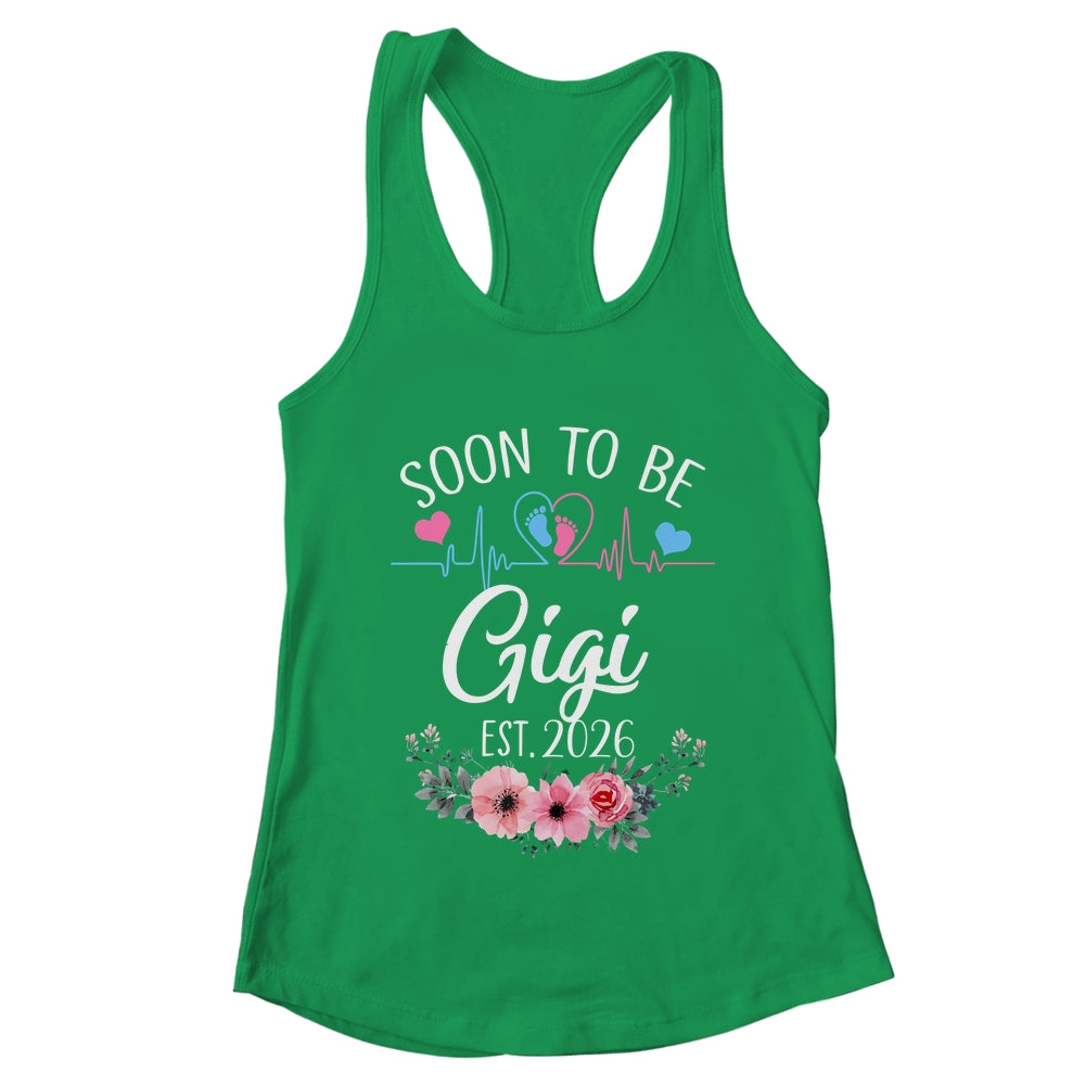 Soon To Be Gigi 2026 First Time Pregnancy Announcement Shirt & Tank Top | teecentury