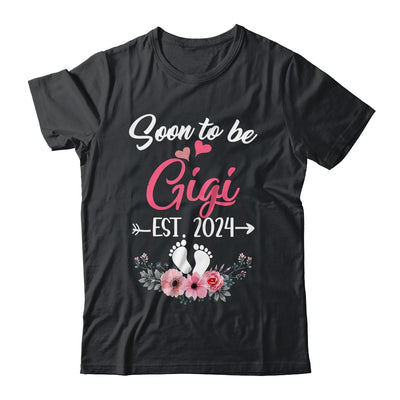 Soon To Be Gigi Est 2024 Mothers Day First Time Gigi Shirt & Tank Top | teecentury