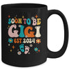 Soon To Be Gigi Est 2024 Pregnancy Announcement Groovy Mug | teecentury