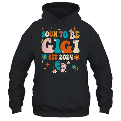 Soon To Be Gigi Est 2024 Pregnancy Announcement Groovy Shirt & Tank Top | teecentury