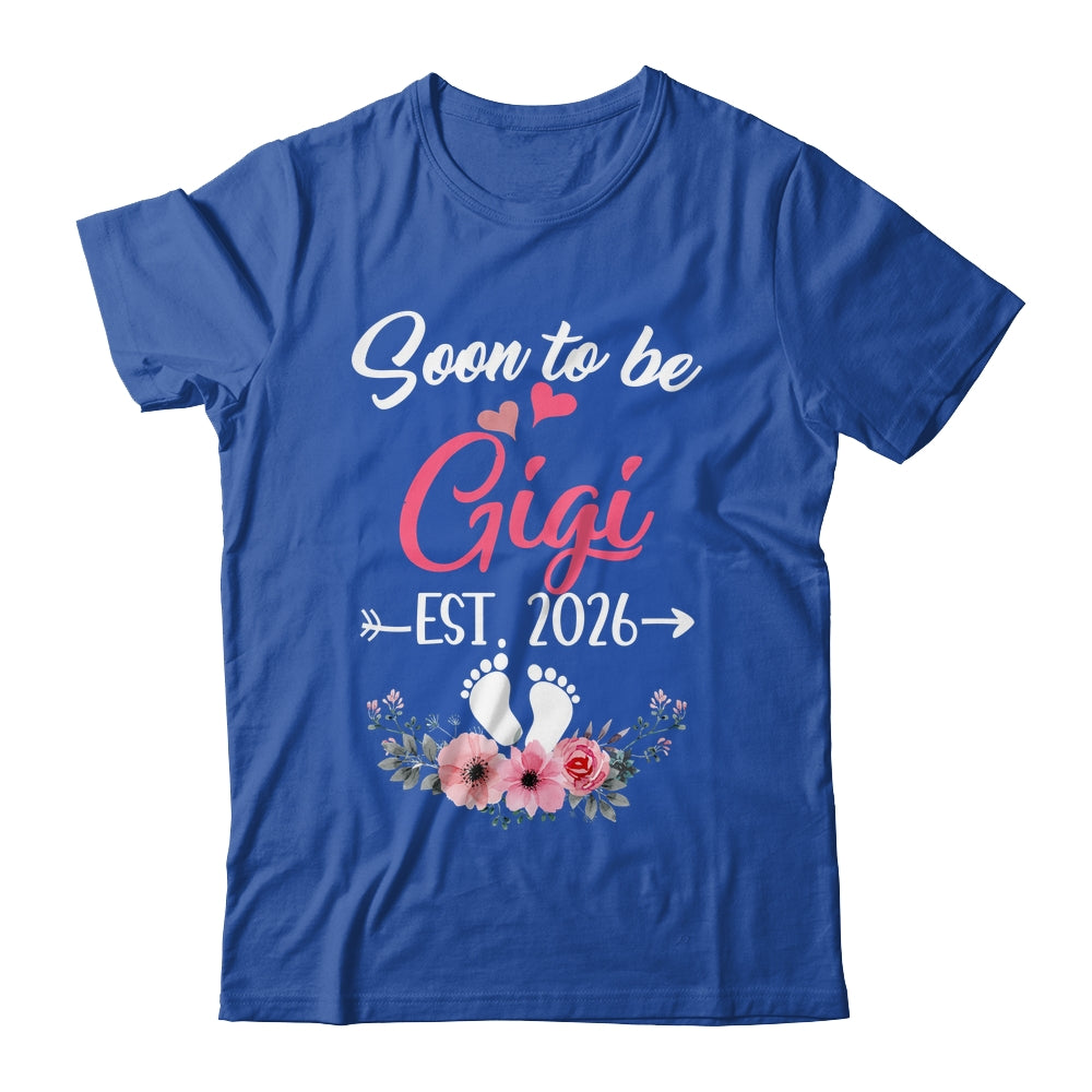 Soon To Be Gigi Est 2026 Mothers Day First Time Gigi Shirt & Tank Top | teecentury