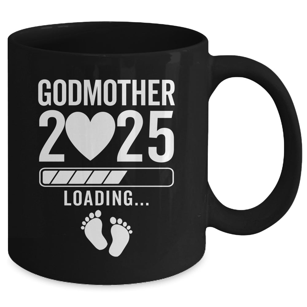 Soon To Be Godmother 2025 Pregnancy Announcement Loading Mug | teecentury