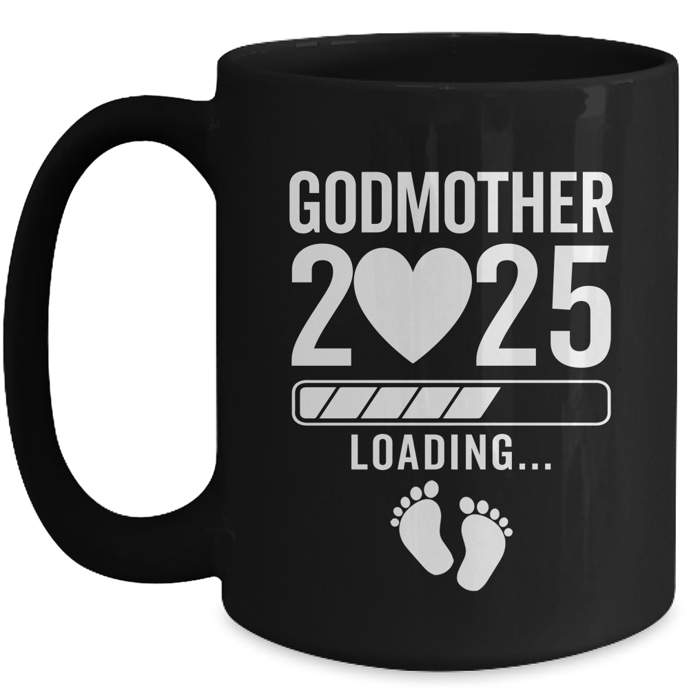 Soon To Be Godmother 2025 Pregnancy Announcement Loading Mug | teecentury