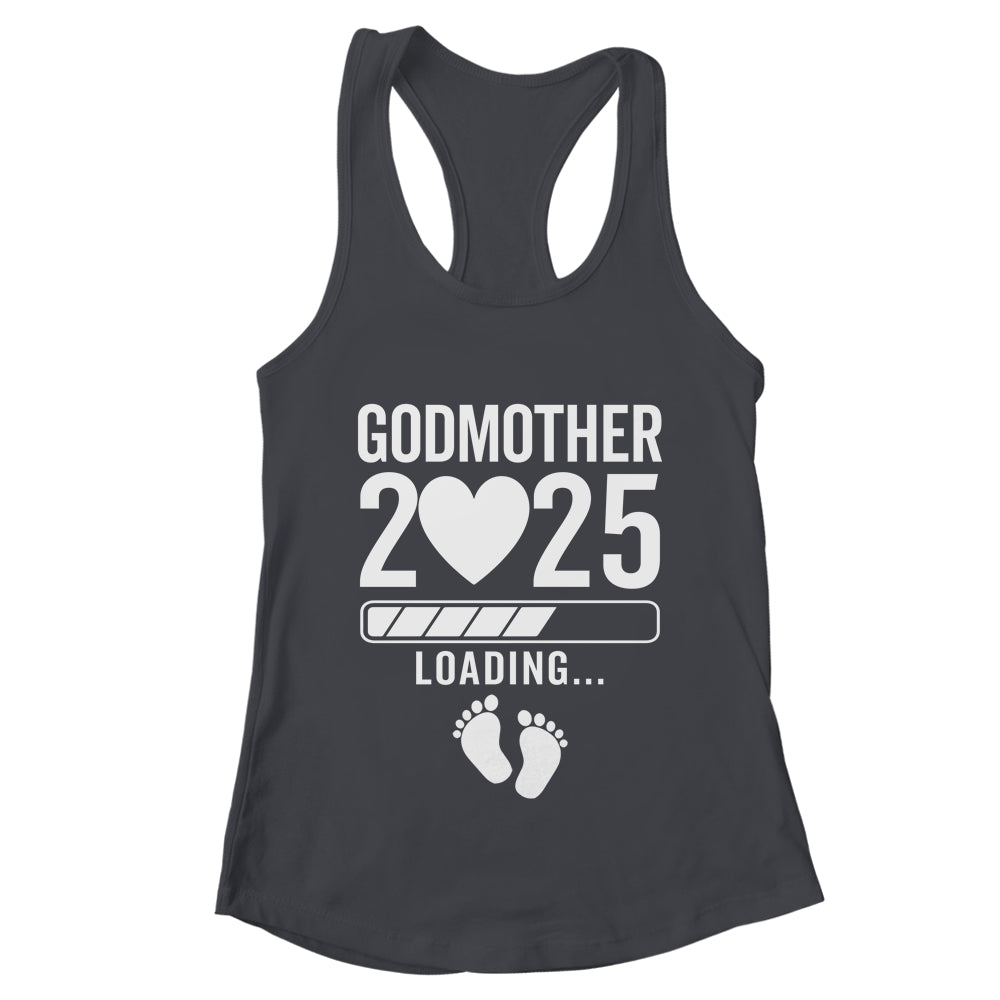 Soon To Be Godmother 2025 Pregnancy Announcement Loading Shirt & Tank Top | teecentury