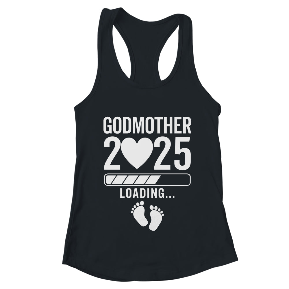 Soon To Be Godmother 2025 Pregnancy Announcement Loading Shirt & Tank Top | teecentury