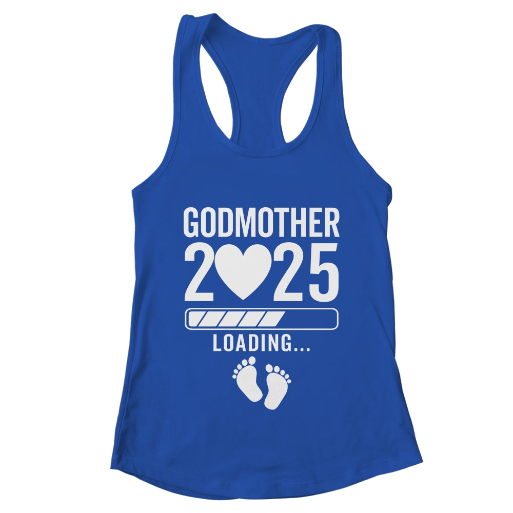 Soon To Be Godmother 2025 Pregnancy Announcement Loading Shirt & Tank Top | teecentury