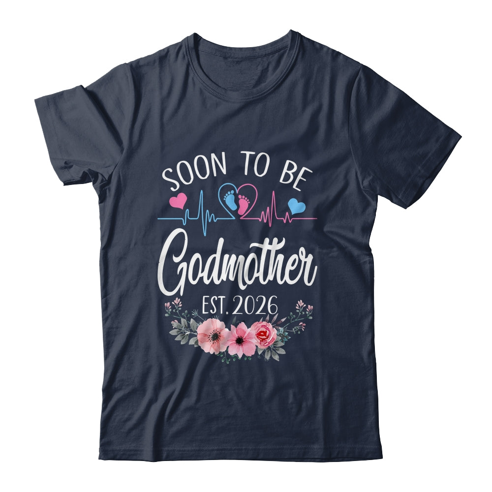 Soon To Be Godmother 2026 First Time Pregnancy Announcement Shirt & Tank Top | teecentury
