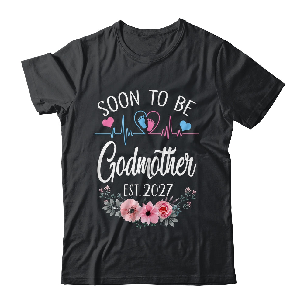 Soon To Be Godmother 2027 First Time Pregnancy Announcement Shirt & Tank Top | teecentury