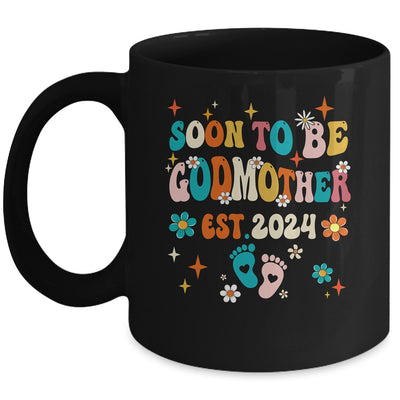Soon To Be Godmother Est 2024 Pregnancy Announcement Groovy Mug | teecentury
