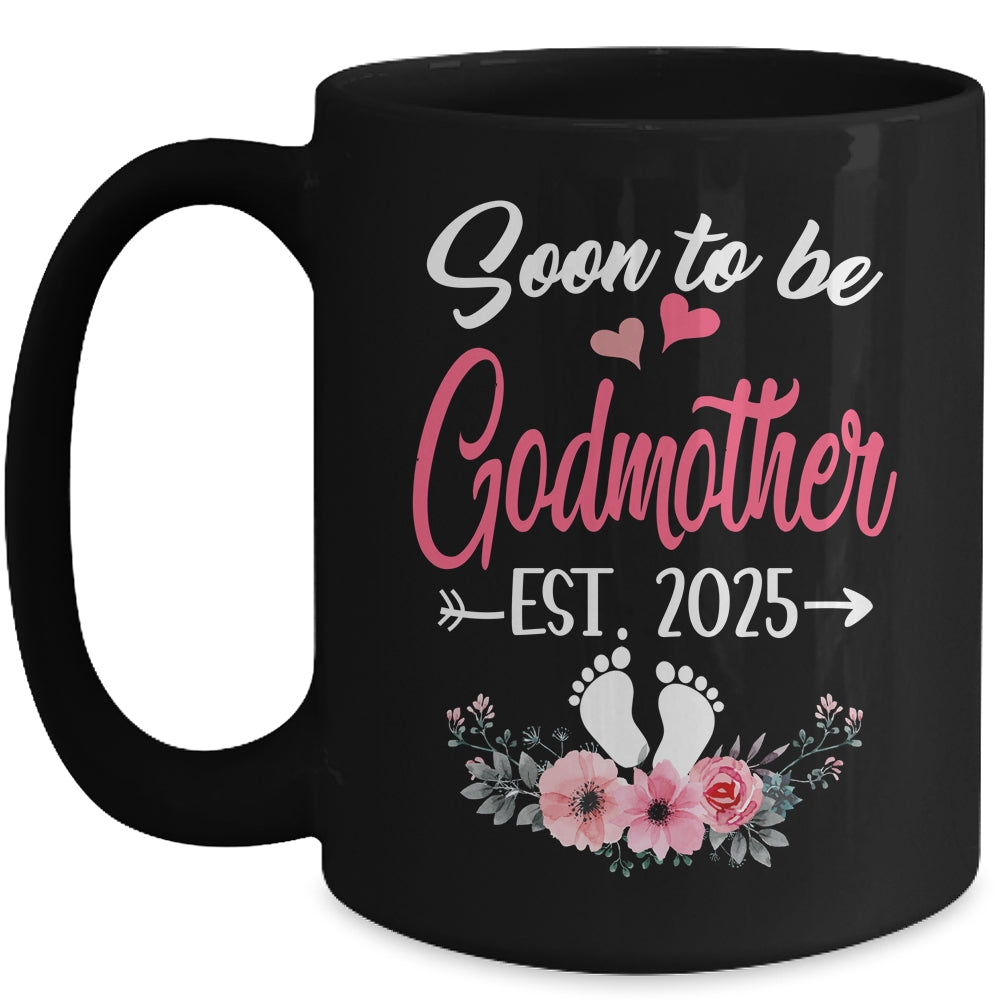 Soon To Be Godmother Est 2025 Mothers Day First Time Godmother Mug | teecentury