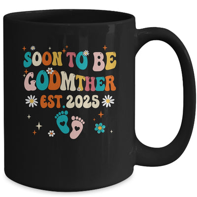 Soon To Be Godmother Est 2025 Pregnancy Announcement Groovy Mug | teecentury