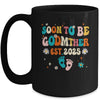 Soon To Be Godmother Est 2025 Pregnancy Announcement Groovy Mug | teecentury