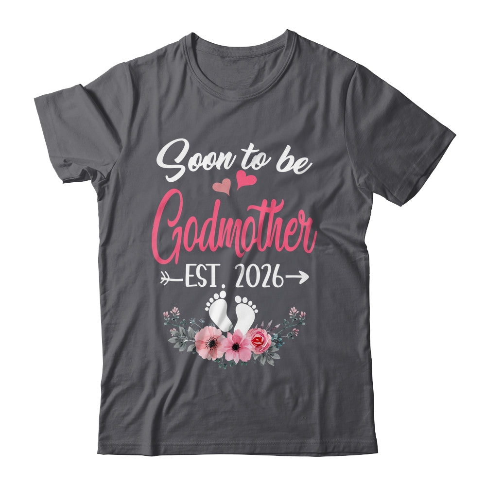 Soon To Be Godmother Est 2026 Mothers Day First Time Godmother Shirt & Tank Top | teecentury
