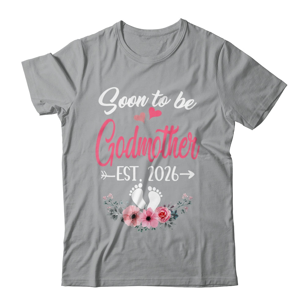 Soon To Be Godmother Est 2026 Mothers Day First Time Godmother Shirt & Tank Top | teecentury