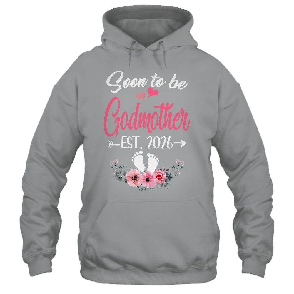 Soon To Be Godmother Est 2026 Mothers Day First Time Godmother Shirt & Tank Top | teecentury