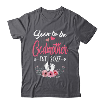 Soon To Be Godmother Est 2027 Mothers Day First Time Godmother Shirt & Tank Top | teecentury