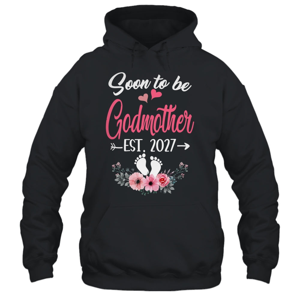 Soon To Be Godmother Est 2027 Mothers Day First Time Godmother Shirt & Tank Top | teecentury