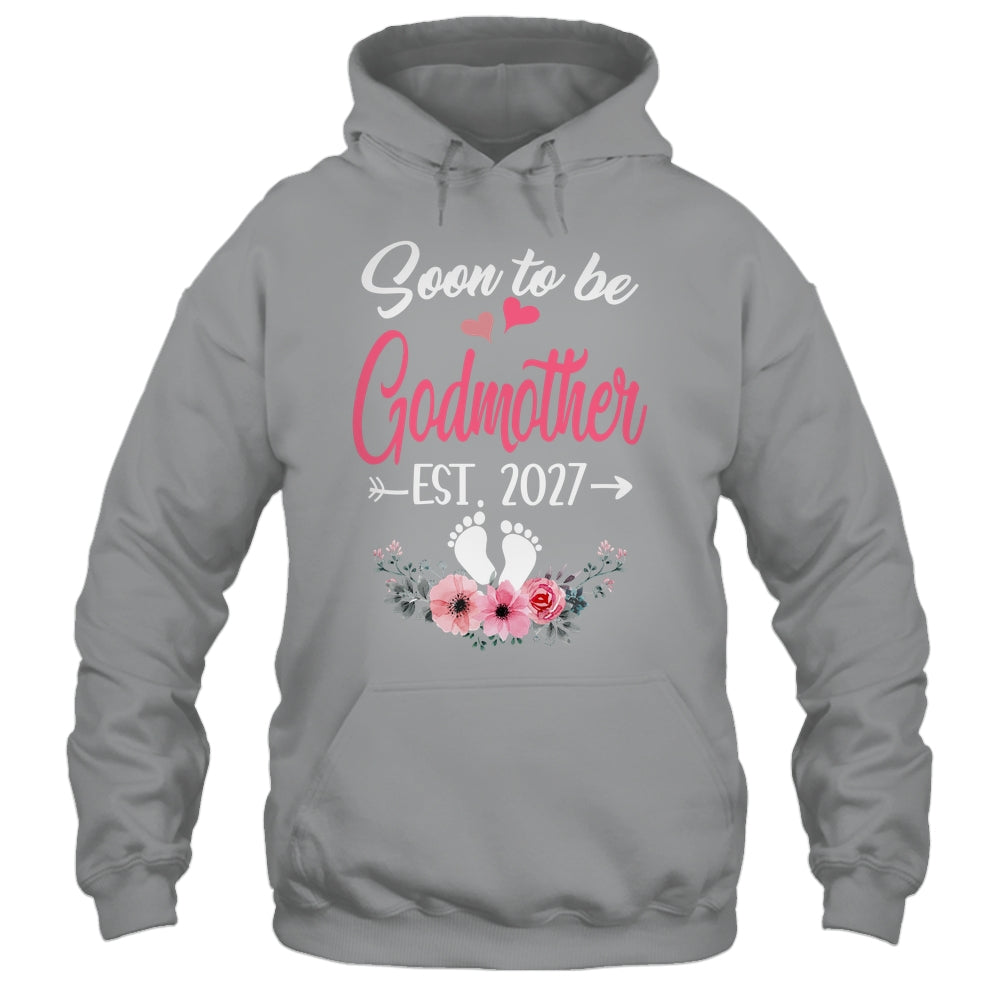 Soon To Be Godmother Est 2027 Mothers Day First Time Godmother Shirt & Tank Top | teecentury