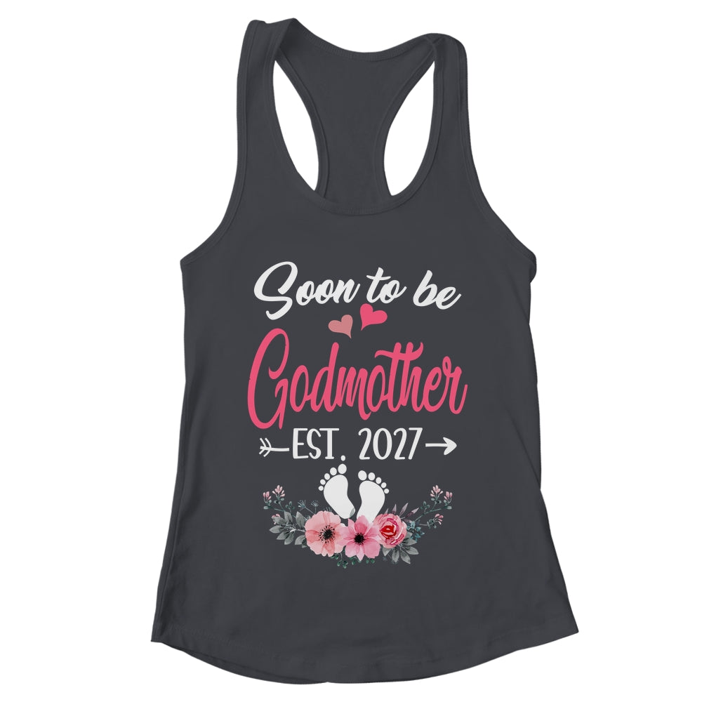 Soon To Be Godmother Est 2027 Mothers Day First Time Godmother Shirt & Tank Top | teecentury