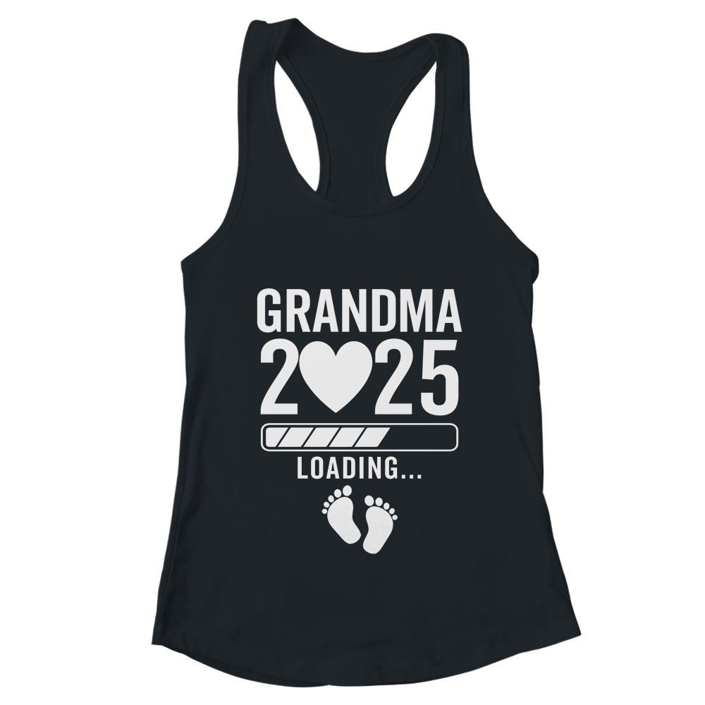 Soon To Be Grandma 2025 Pregnancy Announcement Loading Shirt & Tank Top | teecentury