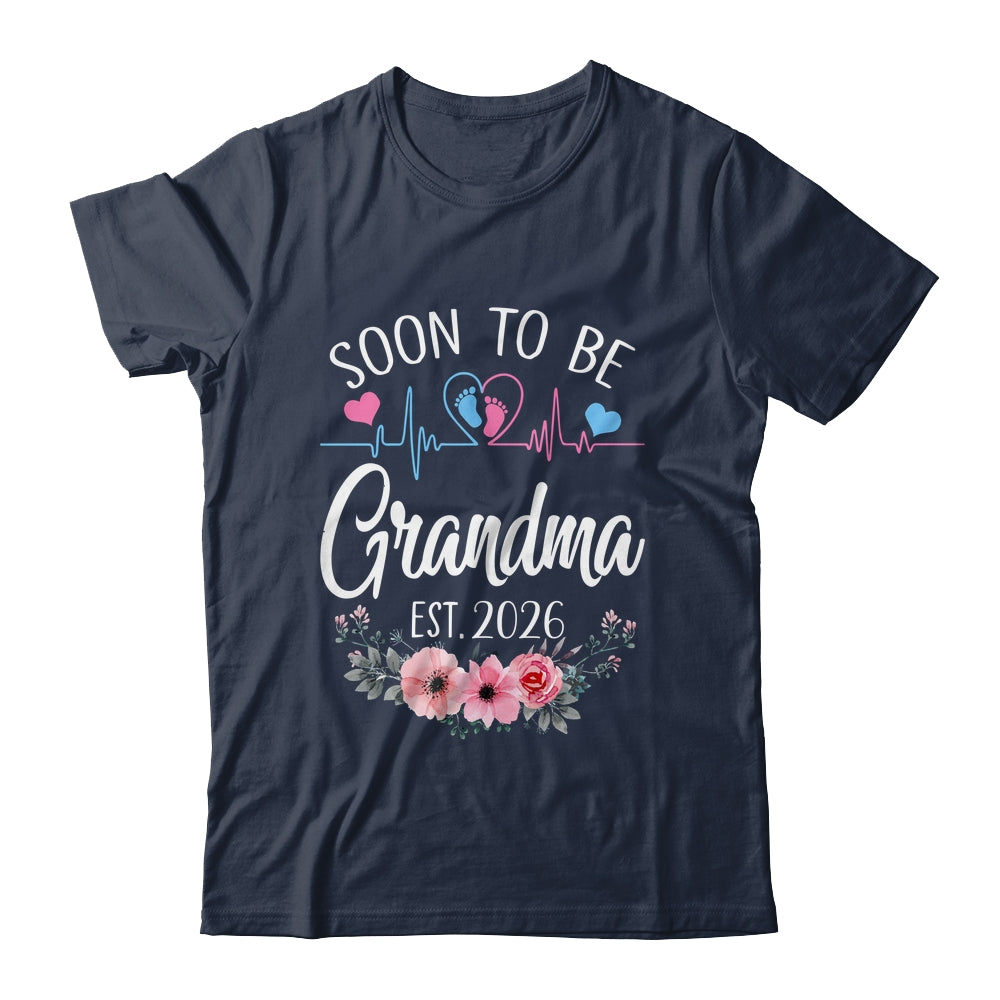 Soon To Be Grandma 2026 First Time Pregnancy Announcement Shirt & Tank Top | teecentury
