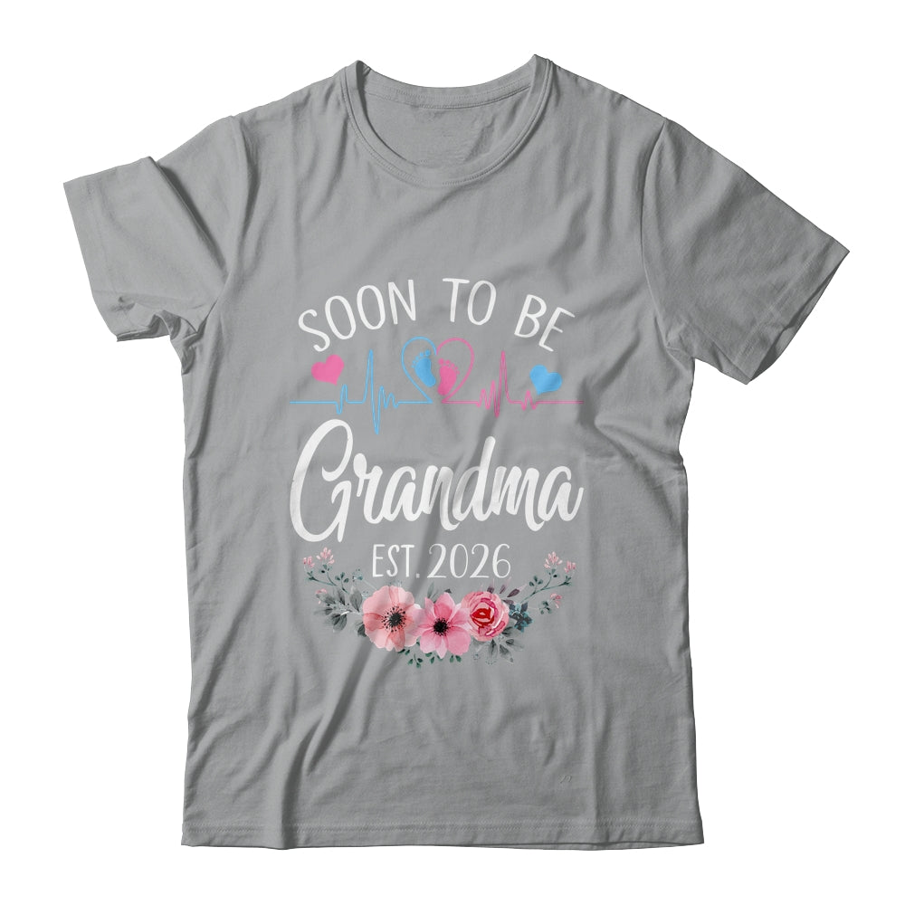Soon To Be Grandma 2026 First Time Pregnancy Announcement Shirt & Tank Top | teecentury