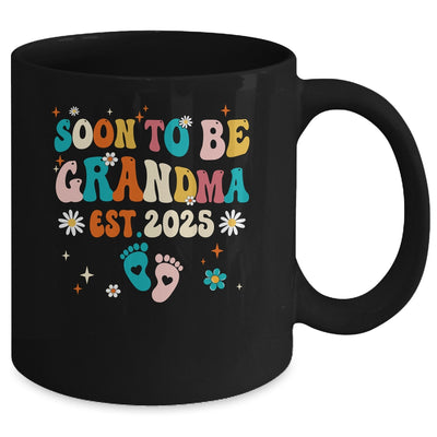 Soon To Be Grandma Est 2025 Pregnancy Announcement Groovy Mug | teecentury