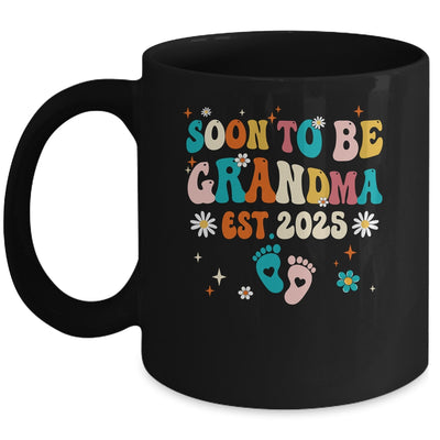 Soon To Be Grandma Est 2025 Pregnancy Announcement Groovy Mug | teecentury