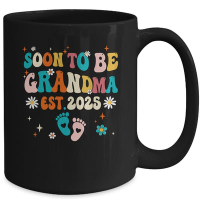 Soon To Be Grandma Est 2025 Pregnancy Announcement Groovy Mug | teecentury
