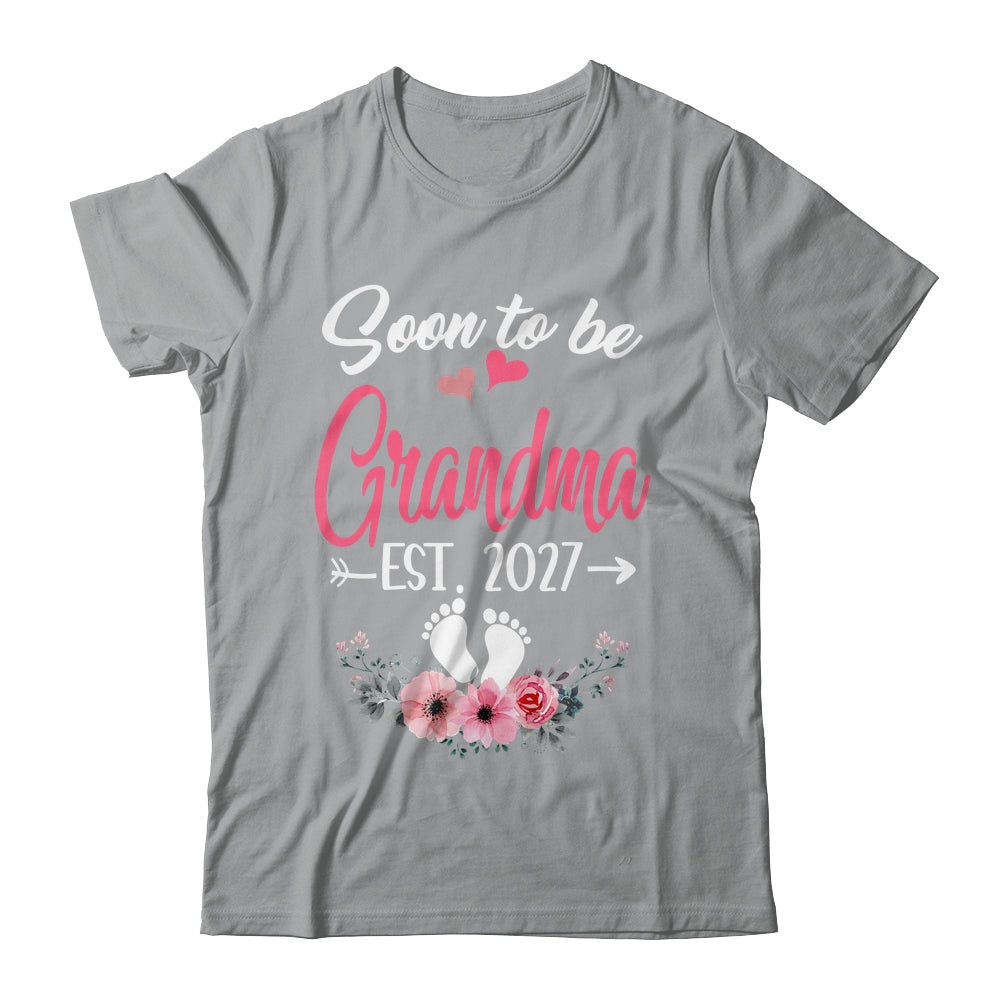 Soon To Be Grandma Est 2027 Mothers Day First Time Grandma Shirt & Tank Top | teecentury
