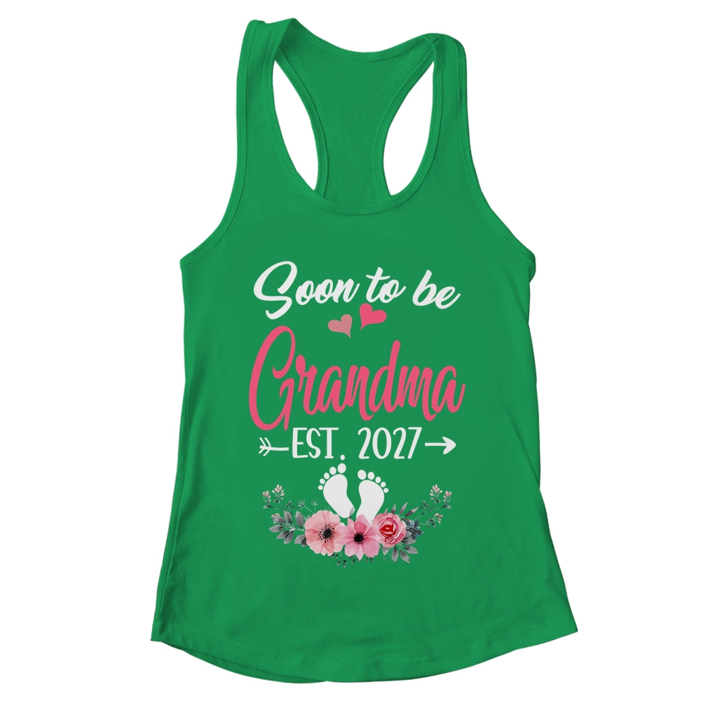 Soon To Be Grandma Est 2027 Mothers Day First Time Grandma Shirt & Tank Top | teecentury