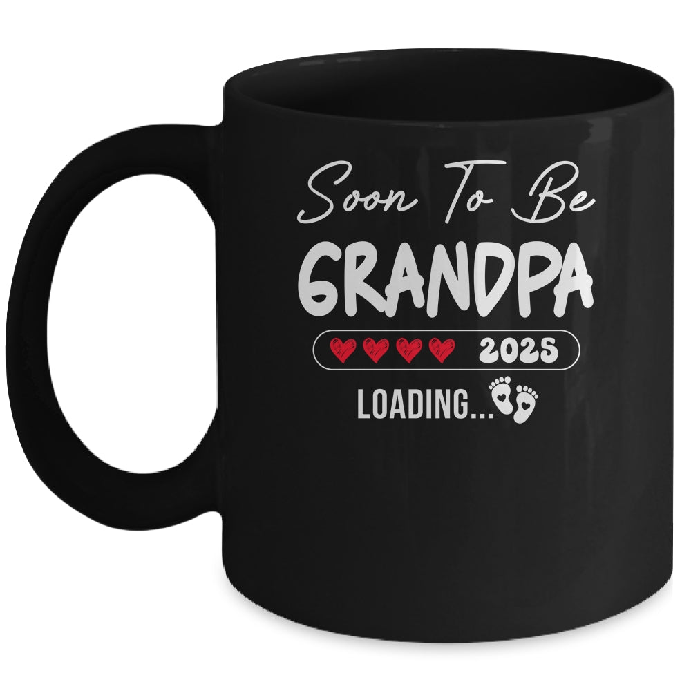 Soon To Be Grandpa 2025 Loading Promoted To Grandpa Est 2025 Mug | teecentury