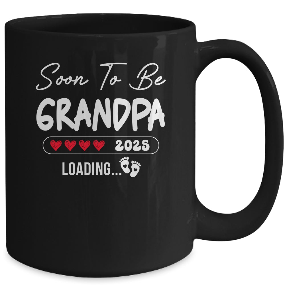 Soon To Be Grandpa 2025 Loading Promoted To Grandpa Est 2025 Mug | teecentury