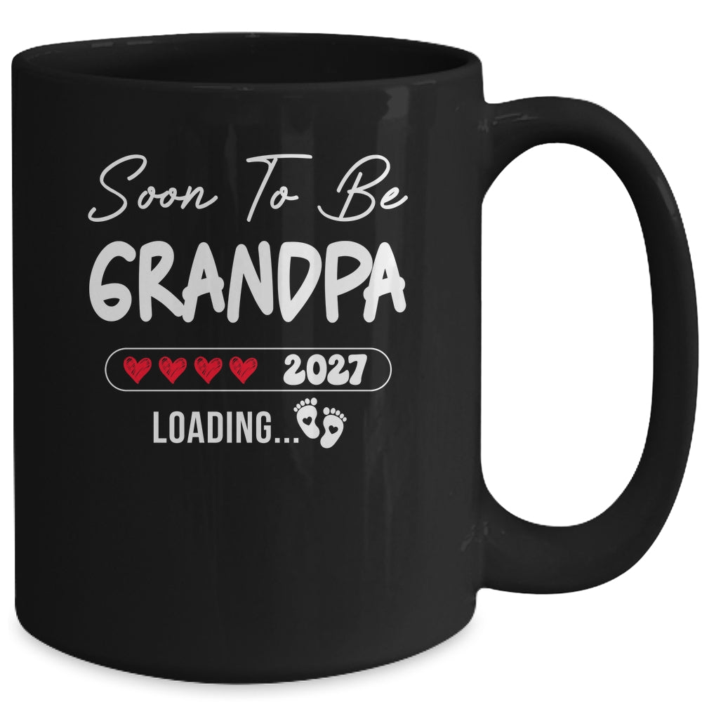 Soon To Be Grandpa 2027 Loading Promoted To Grandpa Est 2027 Mug | teecentury