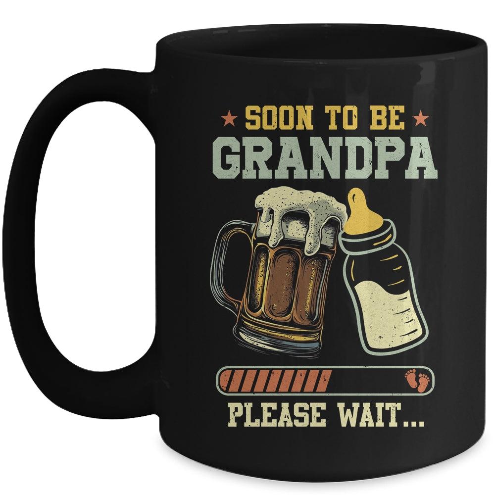 Soon To Be Grandpa Est 2025 Pregnancy Announcement Loading Mug | teecentury