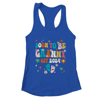 Soon To Be Granny Est 2024 Pregnancy Announcement Groovy Shirt & Tank Top | teecentury